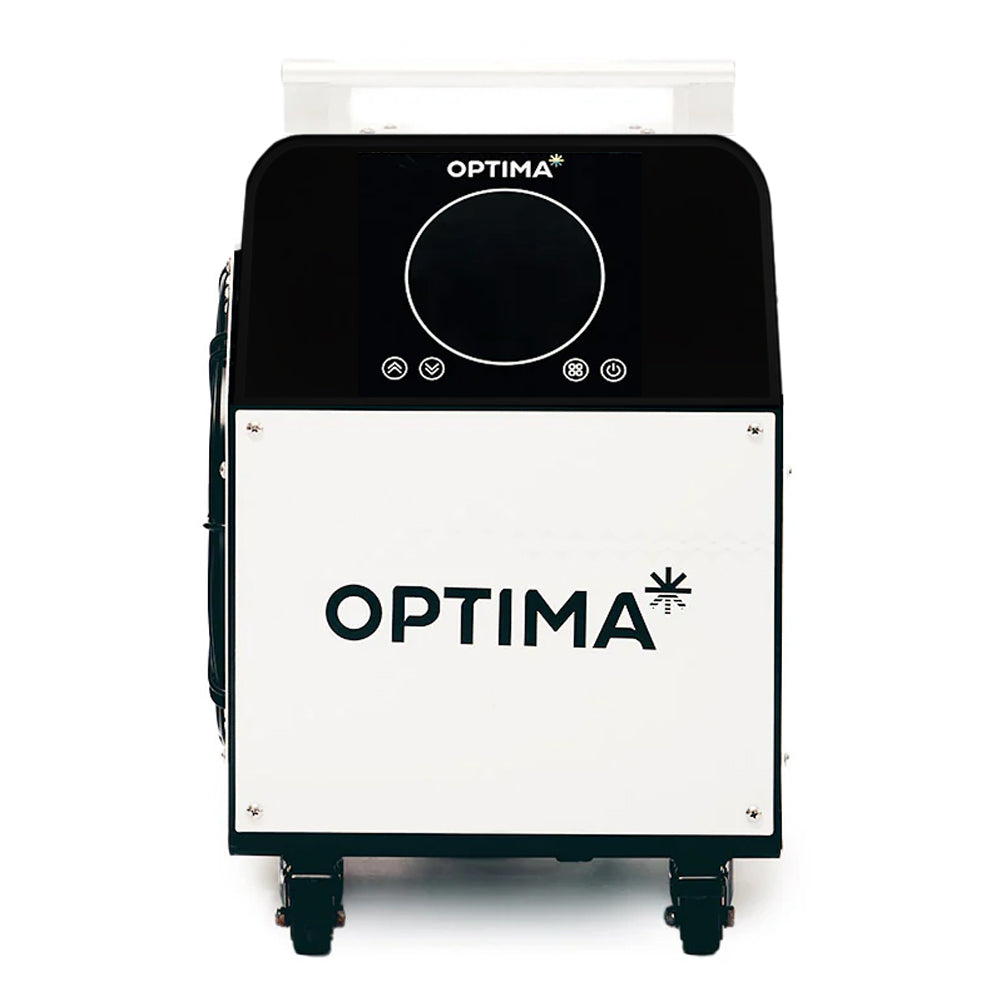 Front view of the Optima chiller unit with control panel
